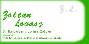 zoltan lovasz business card