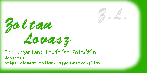 zoltan lovasz business card